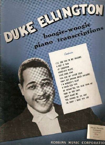 sheet music book cover Duke Ellington Boogie Woogie Piano Transcriptions