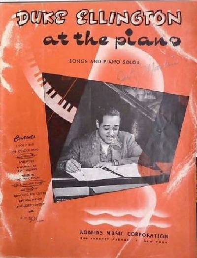 sheet music book cover Duke Ellington at the Piano