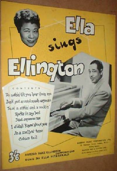 sheet music book cover Ella Sings Ellington