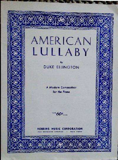 sheet music cover American Lullaby