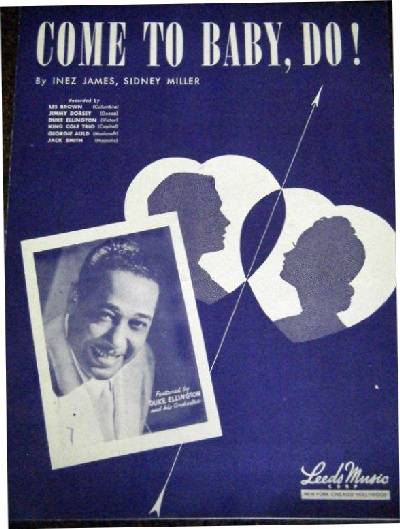 sheet music cover Come to Baby, Do!