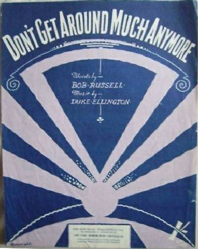 sheet music cover Don't Get Around Much Anymore