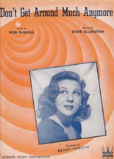 sheet music cover Don't Get Around Much Anymore