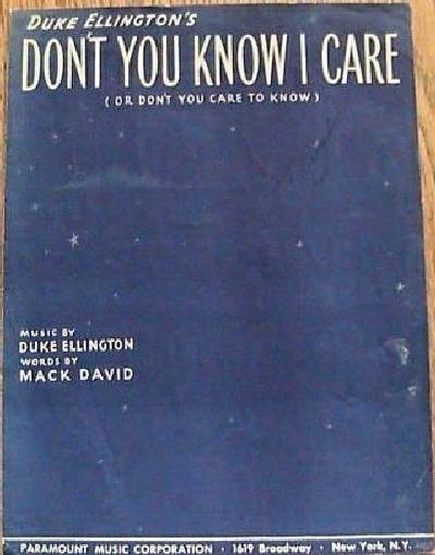 sheet music cover Don't You Know I Care