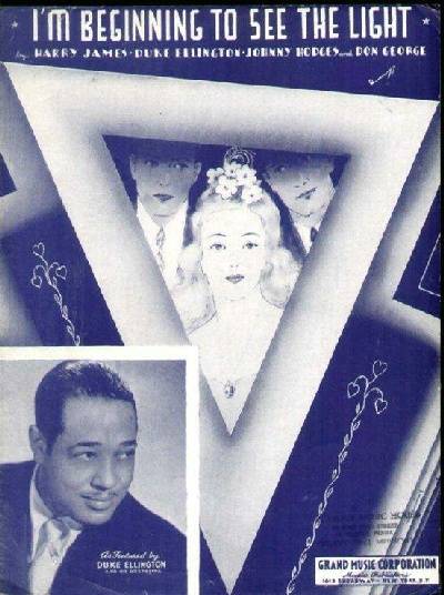 sheet music cover I'm Beginning To See the Light