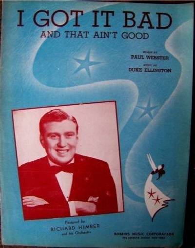 sheet music cover I Got It Bad and That Ain't Good