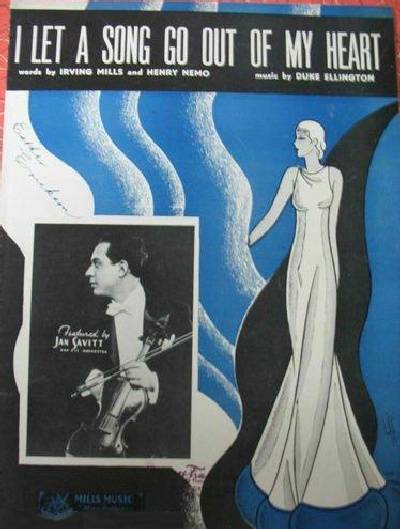 sheet music cover I Let a Song Go Out of My Heart