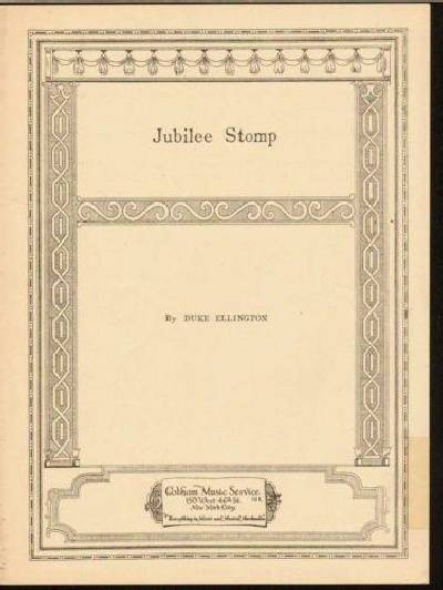 sheet music cover Jubilee Stomp
