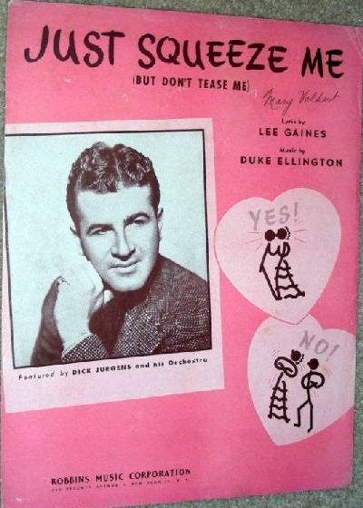 sheet music cover Just Squeeze Me But Don't Tease Me