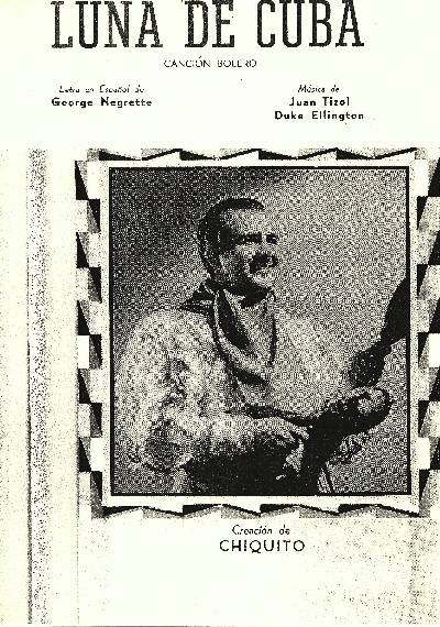 sheet music cover Luna de Cuba