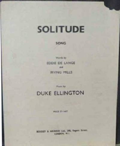 sheet music cover Solitude