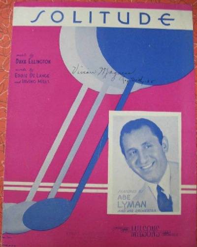 sheet music cover Solitude