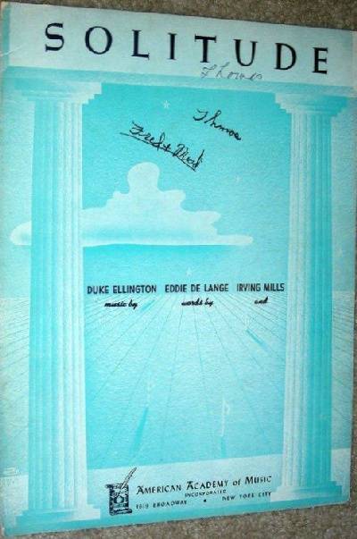 sheet music cover Solitude